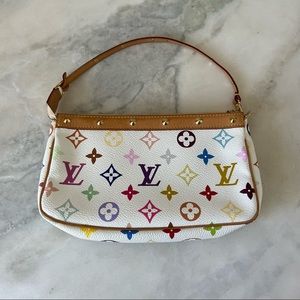 Louis Vuitton white multicolor pochette